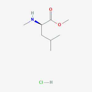 molecular formula C8H18ClNO2 B168824 Methyl (2R)-4-methyl-2-(methylamino)pentanoate;hydrochloride CAS No. 130115-50-3