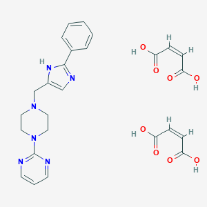 molecular formula C26H28N6O8 B168833 2-Phenyl-5-(4-((2-pyrimidinyl)-piperazin-1-yl)-methyl)-imidazole dimaleate CAS No. 179333-18-7