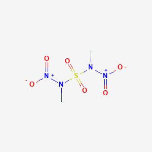molecular formula C2H6N4O6S B168835 N-methyl-N-[methyl(nitro)sulfamoyl]nitramide CAS No. 126118-94-3