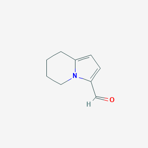 molecular formula C9H11NO B168857 5,6,7,8-Tetrahydroindolizine-3-carbaldehyde CAS No. 199192-18-2