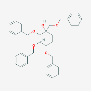 molecular formula C35H36O5 B016886 4,5,6-Tris(benzyloxy)-1-[(benzyloxy)methyl]cyclohex-2-en-1-ol CAS No. 1219194-46-3