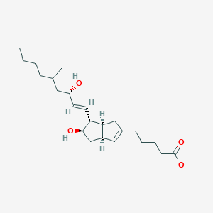 molecular formula C24H40O4 B016889 methyl 5-[(3aS,5R,6R,6aS)-5-hydroxy-6-[(E,3S)-3-hydroxy-5-methylnon-1-enyl]-1,3a,4,5,6,6a-hexahydropentalen-2-yl]pentanoate CAS No. 106396-38-7