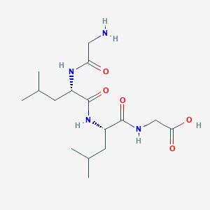 B168897 2-[[(2S)-2-[[(2S)-2-[(2-aminoacetyl)amino]-4-methylpentanoyl]amino]-4-methylpentanoyl]amino]acetic acid CAS No. 104845-51-4