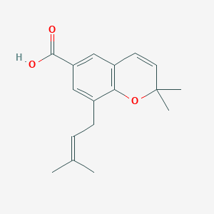 molecular formula C17H20O3 B168918 2,2-Dimethyl-8-prenylchromene 6-carboxylic acid CAS No. 151731-50-9