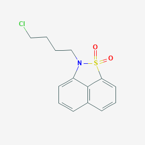 molecular formula C14H14ClNO2S B168933 2-(4-Chlorobutyl)-1lambda6-naphtho[1,8-CD]isothiazole-1,1(2H)-dione CAS No. 127625-85-8