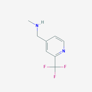 molecular formula C8H9F3N2 B168942 N-Methyl-2-(trifluoromethyl)-4-pyridinemethanamine CAS No. 165558-80-5