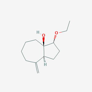 molecular formula C13H22O2 B168982 3a(1H)-Azulenol,3-ethoxyoctahydro-8-methylene-,(3alpha,3abta,8aalpha)-(9CI) CAS No. 197715-76-7