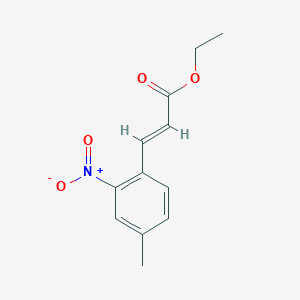 molecular formula C12H13NO4 B168999 (E)-ethyl 3-(4-methyl-2-nitrophenyl)acrylate CAS No. 105910-05-2
