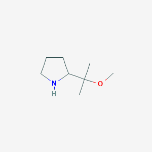 molecular formula C8H17NO B169011 2-(2-Methoxypropan-2-yl)pyrrolidine CAS No. 160142-25-6
