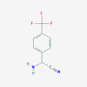 molecular formula C9H7F3N2 B169013 2-氨基-2-(4-(三氟甲基)苯基)乙腈 CAS No. 167024-67-1