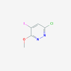 molecular formula C5H4ClIN2O B169026 6-Chloro-4-iodo-3-methoxypyridazine CAS No. 181355-92-0