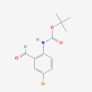 molecular formula C12H14BrNO3 B169040 N-Boc-2-氨基-5-溴苯甲醛 CAS No. 199273-16-0