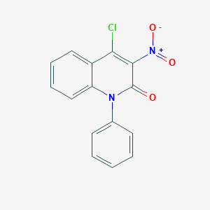 molecular formula C15H9ClN2O3 B169056 4-Chloro-3-nitro-1-phenyl-1,2-dihydroquinolin-2-one CAS No. 110254-64-3