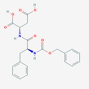 molecular formula C21H22N2O7 B169073 (2S)-2-[[(2S)-3-phenyl-2-(phenylmethoxycarbonylamino)propanoyl]amino]butanedioic acid CAS No. 178403-40-2