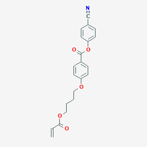 B169084 Benzoic acid, 4-[4-[(1-oxo-2-propen-1-yl)oxy]butoxy]-, 4-cyanophenyl ester CAS No. 136902-63-1
