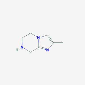 molecular formula C7H11N3 B169093 2-甲基-5,6,7,8-四氢咪唑并[1,2-a]吡嗪 CAS No. 126052-22-0