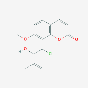 molecular formula C15H15ClO4 B169098 8-(1-氯-2-羟基-3-甲基丁-3-烯基)-7-甲氧基香豆素 CAS No. 131652-35-2