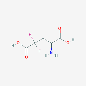 molecular formula C5H7F2NO4 B169111 4-氨基-2,2-二氟戊二酸 CAS No. 173282-21-8