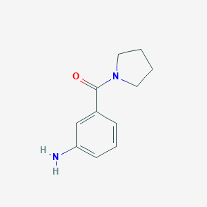 molecular formula C11H14N2O B169124 (3-Aminophenyl)(pyrrolidin-1-yl)methanone CAS No. 160647-74-5