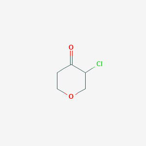 molecular formula C5H7ClO2 B169126 3-Chloro-tetrahydro-pyran-4-one CAS No. 160427-98-5