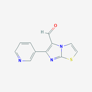 molecular formula C11H7N3OS B169128 6-(Pyridin-3-yl)imidazo[2,1-b]thiazole-5-carbaldehyde CAS No. 139359-79-8