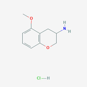 molecular formula C10H14ClNO2 B169143 5-Methoxychroman-3-amine hydrochloride CAS No. 117422-43-2