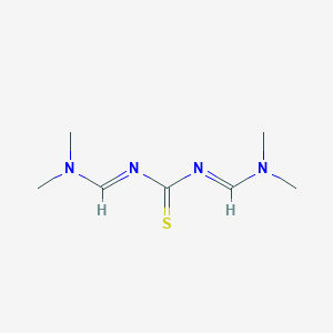 molecular formula C7H14N4S B169161 N,N'-双[(二甲氨基)亚甲基]硫脲 CAS No. 121876-98-0
