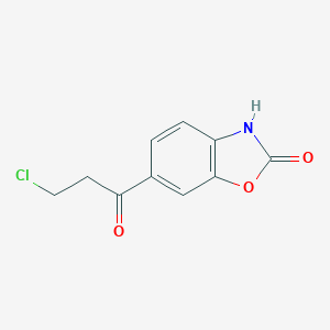 B169185 6-(3-Chloropropanoyl)benzo[d]oxazol-2(3H)-one CAS No. 132383-36-9