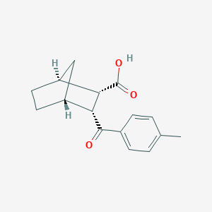 molecular formula C16H18O3 B169189 (1S,2S,3R,4R)-3-(4-Methylbenzoyl)bicyclo[2.2.1]heptane-2-carboxylic acid CAS No. 155955-96-7