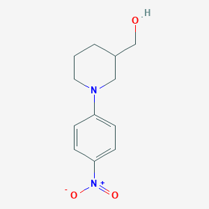 molecular formula C12H16N2O3 B169196 (1-(4-硝基苯基)哌啶-3-基)甲醇 CAS No. 166438-83-1