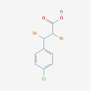 molecular formula C9H7Br2ClO2 B016920 2,3-Dibromo-3-(4-chlorophenyl)propanoic acid CAS No. 24653-99-4