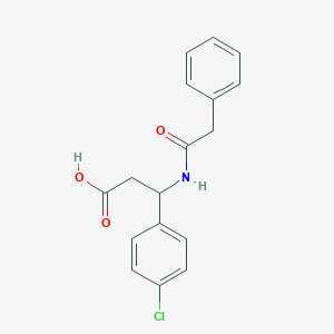 molecular formula C17H16ClNO3 B169203 3-(4-Chlorophenyl)-3-(2-phenylacetamido)propanoic acid CAS No. 171002-19-0