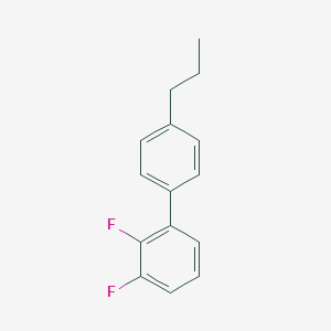 molecular formula C15H14F2 B169215 2,3-二氟-4'-丙基-1,1'-联苯 CAS No. 126163-02-8