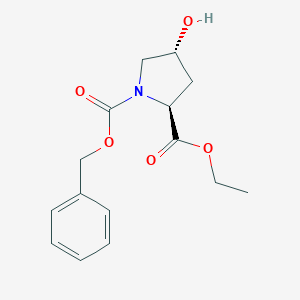 B169216 trans-1-Benzyl 2-ethyl 4-hydroxypyrrolidine-1,2-dicarboxylate CAS No. 130930-28-8