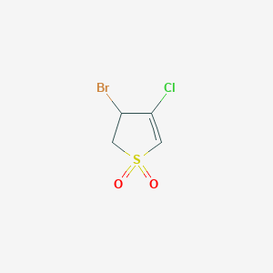 molecular formula C4H4BrClO2S B169226 3-溴-4-氯-2,3-二氢噻吩-1,1-二氧化物 CAS No. 114079-02-6