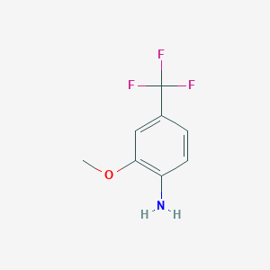 molecular formula C8H8F3NO B169229 2-Methoxy-4-(trifluoromethyl)aniline CAS No. 158727-56-1
