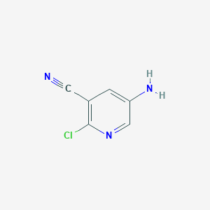 molecular formula C6H4ClN3 B169250 5-氨基-2-氯烟腈 CAS No. 13600-46-9