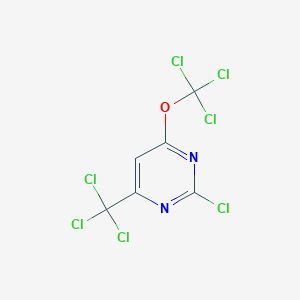 molecular formula C6HCl7N2O B169257 2-Chloro-4-trichloromethyl-6-trichloromethoxypyrimidine CAS No. 137161-13-8