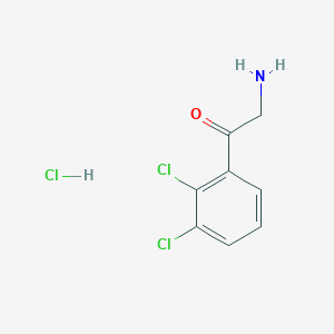 molecular formula C8H8Cl3NO B016927 乙酮、2-氨基-1-(2,3-二氯苯基)-，盐酸盐 CAS No. 103999-44-6