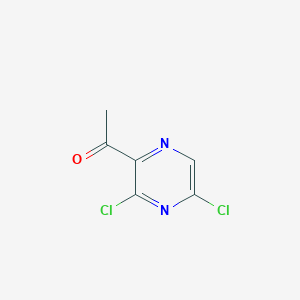 molecular formula C6H4Cl2N2O B169271 1-(3,5-二氯吡嗪-2-基)乙酮 CAS No. 136866-39-2