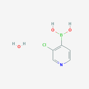 molecular formula C5H7BClNO3 B169278 3-氯-4-吡啶硼酸水合物 CAS No. 1256355-22-2