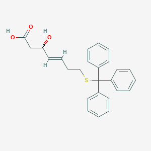 molecular formula C26H26O3S B169295 (S,E)-3-羟基-7-(三苯甲硫基)庚-4-烯酸 CAS No. 180973-24-4