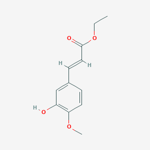 molecular formula C12H14O4 B169311 (E)-乙烯基 3-(3-羟基-4-甲氧基苯基)丙烯酸酯 CAS No. 155401-23-3