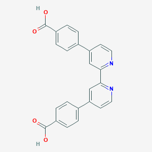 molecular formula C24H16N2O4 B169321 4,4'-([2,2'-联吡啶]-4,4'-二基)二苯甲酸 CAS No. 143954-72-7