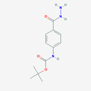 B169343 Tert-butyl N-[4-(hydrazinecarbonyl)phenyl]carbamate CAS No. 197092-43-6