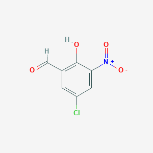 B169365 5-Chloro-2-hydroxy-3-nitrobenzaldehyde CAS No. 16634-90-5