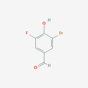 molecular formula C7H4BrFO2 B169379 3-溴-5-氟-4-羟基苯甲醛 CAS No. 185345-46-4