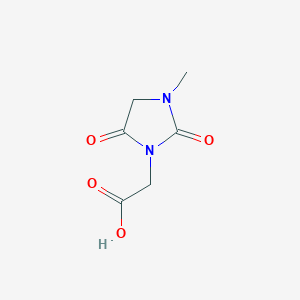 molecular formula C6H8N2O4 B169399 2-(3-甲基-2,5-二氧代咪唑烷-1-基)乙酸 CAS No. 150376-36-6