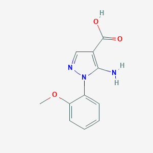 molecular formula C11H11N3O3 B169405 5-Amino-1-(2-methoxyphenyl)-1H-pyrazole-4-carboxylic acid CAS No. 14678-94-5