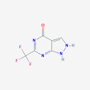 molecular formula C6H3F3N4O B169426 6-(三氟甲基)-1H-吡唑并[3,4-d]嘧啶-4-醇 CAS No. 1780-79-6